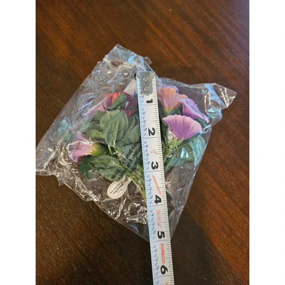 Longaberger May Series Miniature Mini Petunia Silk Floral Basket Insert